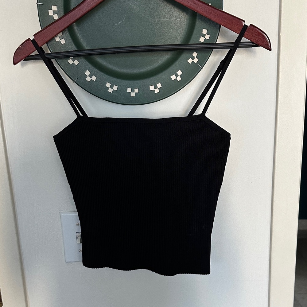 Babaton Black Ribbed Camisole